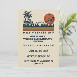 Personalisiertes Myrtle Beach-Wochenende-Junggesel Einladung