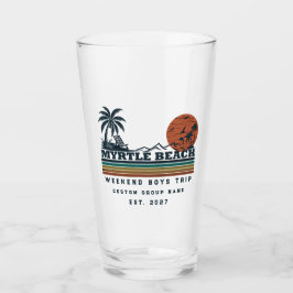 Personalisiertes Myrtle Beach-Wochenende-Junggesel Glas