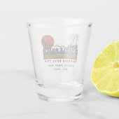 Personalisiertes Myrtle Beach-Wochenende-Junggesel Schnapsglas (Rückseite)