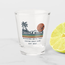 Personalisiertes Myrtle Beach-Wochenende-Junggesel Schnapsglas