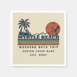 Personalisiertes Myrtle Beach-Wochenende-Junggesel Serviette