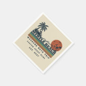 Personalisiertes Myrtle Beach-Wochenende-Junggesel Serviette (Ecke)