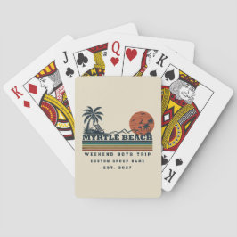 Personalisiertes Myrtle Beach-Wochenende-Junggesel Spielkarten