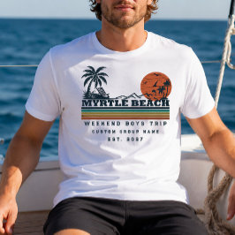 Personalisiertes Myrtle Beach-Wochenende-Junggesel T-Shirt