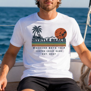 Personalisiertes Myrtle Beach-Wochenende-Junggesel T-Shirt