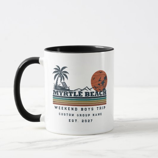 Personalisiertes Myrtle Beach-Wochenende-Junggesel Tasse (Links)