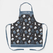 Personalisiertes Mystic Boho Kristallschädelmuster Schürze (Vorderseite)