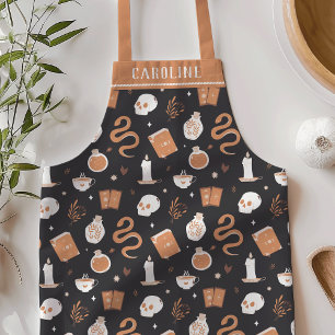 Personalisiertes Mystic Boho Kristallschädelmuster Schürze