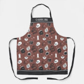 Personalisiertes Mystic Boho Kristallschädelmuster Schürze (Vorderseite)