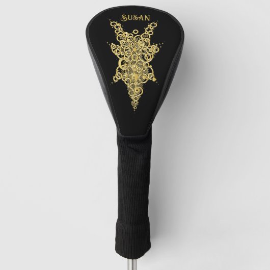 Personalisiertes Mystic Gold Golf Headcover (Vorderseite)