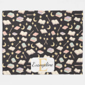 Personalisiertes Nachtlese-Ästhetik-Muster-Magie Fleecedecke (Vorderseite (Horizontal))