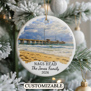 Personalisiertes Nags Head-Ornament, North Carolin Keramik Ornament