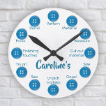 Personalisiertes Nähgeschenk für nahtlose Lustige Runde Wanduhr<br><div class="desc">Mit diesem lustigen Nähgeschenk an der Acrylwand ein Lächeln auf das Gesicht legen! - Klicken Sie einfach, um dieses Design zu personalisieren 🔥 Mein Versprechen - Dieses Design ist einzigartig - Es ist mit Ihnen im Hinterkopf 🙏 Danke für die Unterstützung meines kleinen Unternehmens - Wenn Sie möchten, ein maßgeschneidertes...</div>