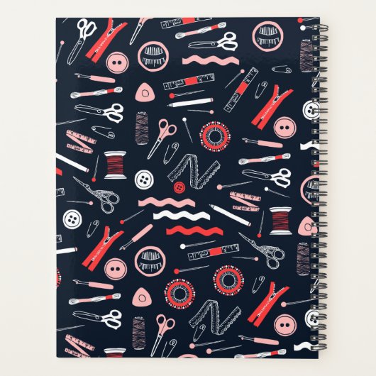 Personalisiertes Nähplaner-Notebook Planer (Rückseite)