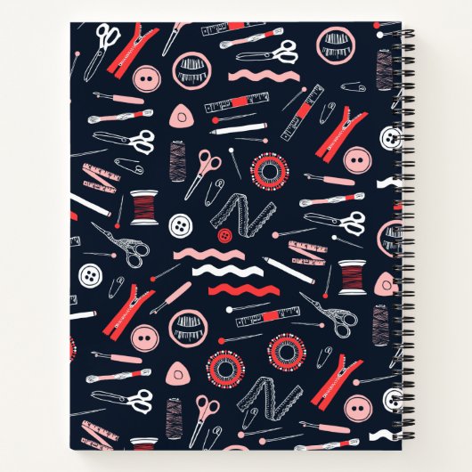 Personalisiertes Nähplaner Notizblock (Rückseite)