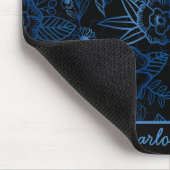Personalisiertes, nahtloses, bläuliches Muster Mousepad (Ecke)