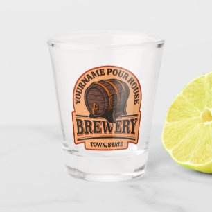 Personalisiertes NAME Altes Eichenfass Bierfass Br Schnapsglas