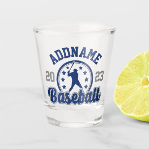 Personalisiertes NAME Baseball-Team Spieler Spiel Schnapsglas