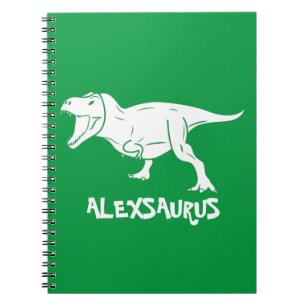 Personalisiertes Name Dinosaurier Notizbuch Notizblock