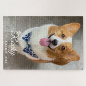 personalisiertes NAME & Foto-Hund Puzzle (Horizontal)