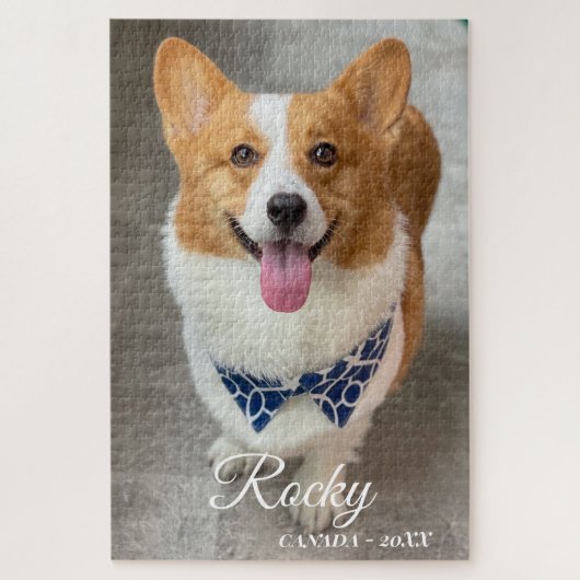 personalisiertes NAME & Foto-Hund Puzzle (Vertikal)