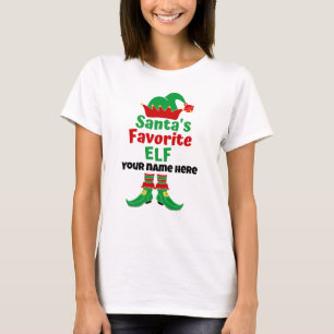 Personalisiertes Name Santas Lieblingself T-Shirt