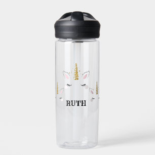 Personalisiertes Namen Einhorn Glitter-Design – Be Trinkflasche