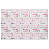 Personalisiertes Namen-und Geburtstags-Gewebe Stoff (Yard (91,4 cm))