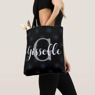 Personalisiertes Namen- und Initialen-Starburst-Mu Tasche