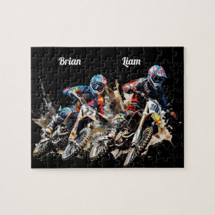 Personalisiertes Namens-Motocross-Puzzle Puzzle