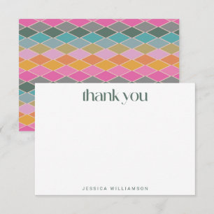 Personalisiertes Namens-Schreibwarenset Moderne Ge Dankeskarte