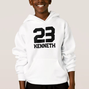 Personalisiertes Namens-Sporttrikot Nummer Hoodie