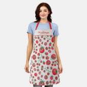 Personalisiertes Namens-Tomatenmuster Schürze (Getragen)