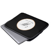 Personalisiertes Namens- und Initial-Tech-Geschenk Laptopschutzhülle (Vorne Knopf)