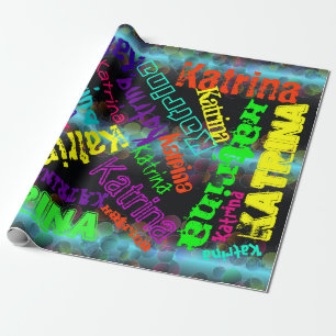 Personalisiertes Namens-Wrap-Papier Geschenkpapier
