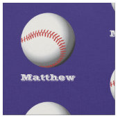 Personalisiertes Namensbaseball-Muster Stoff (Nahaufnahme)