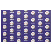 Personalisiertes Namensbaseball-Muster Stoff (Fat Quarter (45,7 x 55,9 cm))