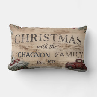 Personalisiertes Namensdatum Familien-Weihnachts-H Lendenkissen