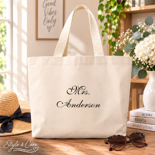 Personalisiertes Namensdesign für geräumige Tote B Jumbo Stoffbeutel