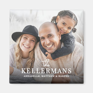Personalisiertes Namensfamilienfoto Magnet