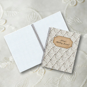 Personalisiertes Namensgarn-Muster-Strickjournal Notizblock