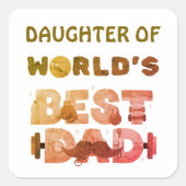 Personalisiertes Namensgeschenk für Sohn oder Toch Quadratischer Aufkleber (Vorderseite)