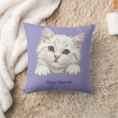 Personalisiertes Namensgeschenk mit Katzenkunst Kissen (Decke)