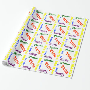 Personalisiertes Namensgeschenk-Verpackungs-Papier Geschenkpapier