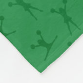 Personalisiertes Namensgrün-Cheerleader-Muster Fleecedecke (Ecke)