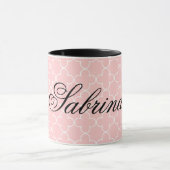 Personalisiertes Namenskaffee-Tasse | rosa Tasse (Zentrum)