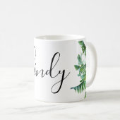 personalisiertes Namensmit Monogramm auch Kaffeetasse (VorderseiteRechts)