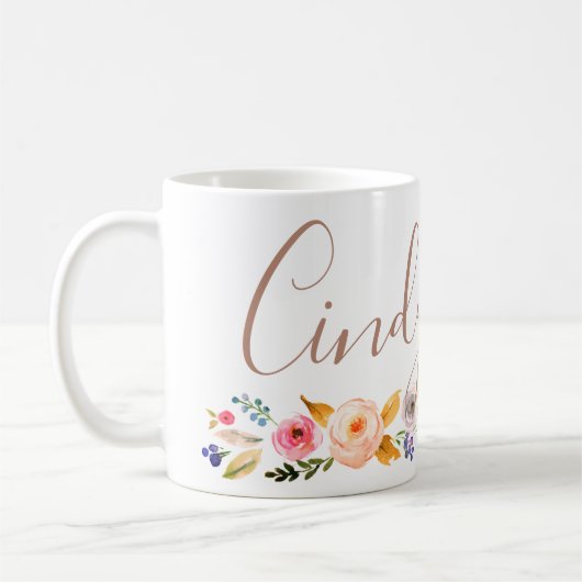 personalisiertes Namensmit Monogramm auch Kaffeetasse (Links)