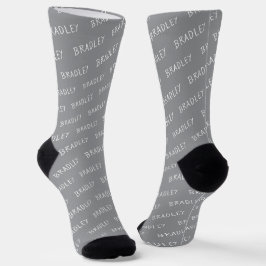 Personalisiertes Namensmonogramm-Muster Socken