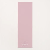 Personalisiertes Namensmonogramm Staubrose Yogamatte (Vorderseite)